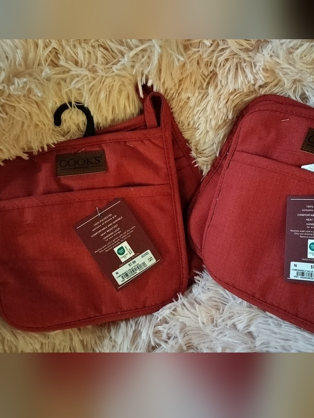 New 2 Sets Cook's Red Pot Holder Set